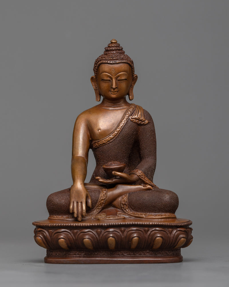 The Three Buddhas Oxidized Copper Sculptures | Harmony of Enlightenment