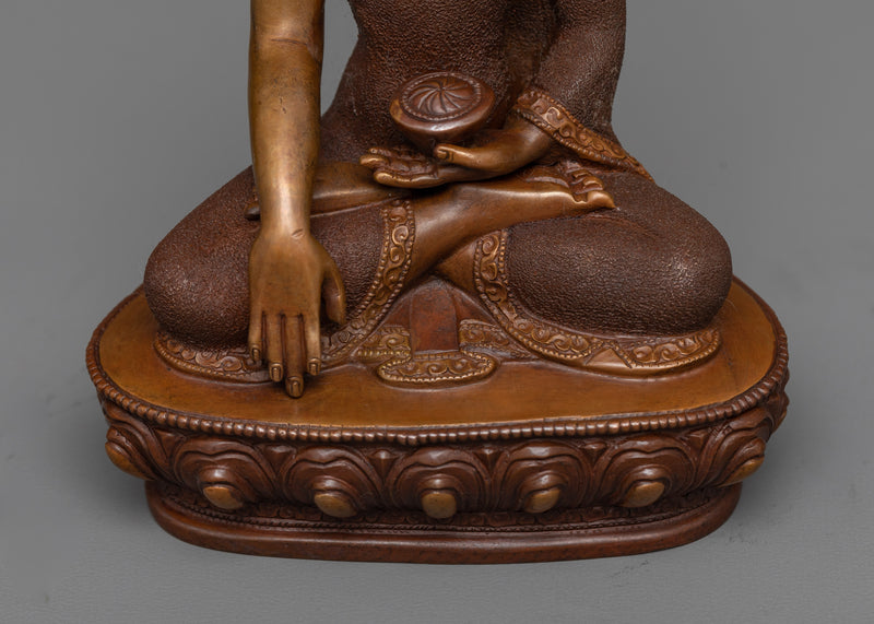 Shakyamuni Buddha: Oxidized Copper Idol of Awakening | Himalayan Artwork