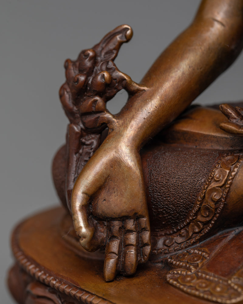 Medicine Buddha Oxidized Copper Idol | Healing Touch of Bhaisajyaguru