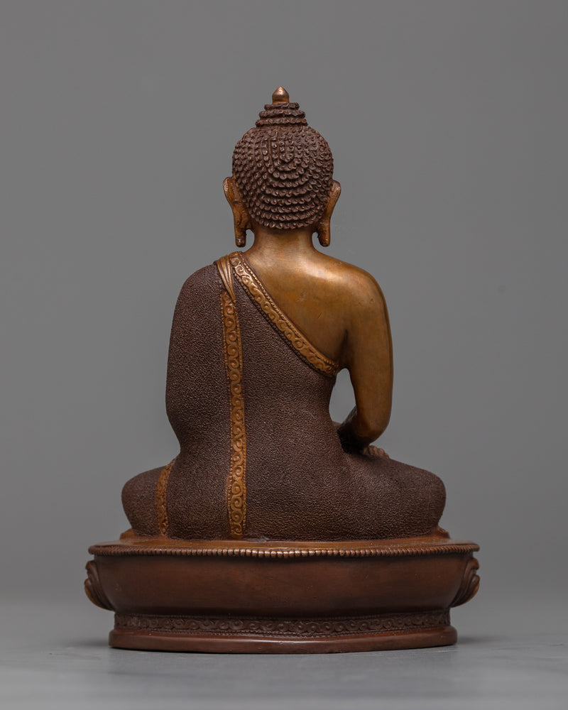 The Three Buddhas Oxidized Copper Sculptures | Harmony of Enlightenment