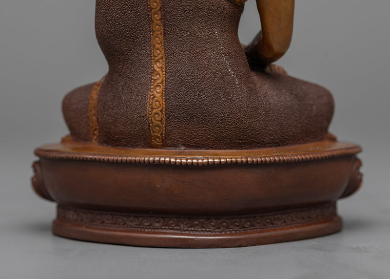 Amitabha Buddha Oxidized Copper Sculpture | Himalayan Zen Artwork