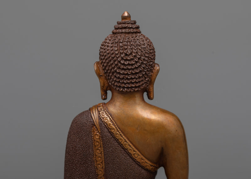 Amitabha Buddha Oxidized Copper Sculpture | Himalayan Zen Artwork