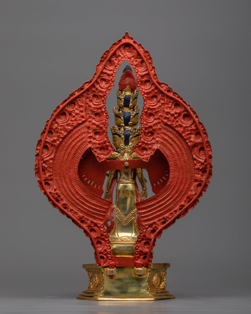 1000-Armed Lokeshvara Gold-Gilded Sculpture | Infinite Compassion