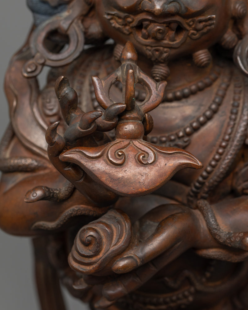 Mahakala of Shakyapa in Oxidized Copper | Guardian of Tradition