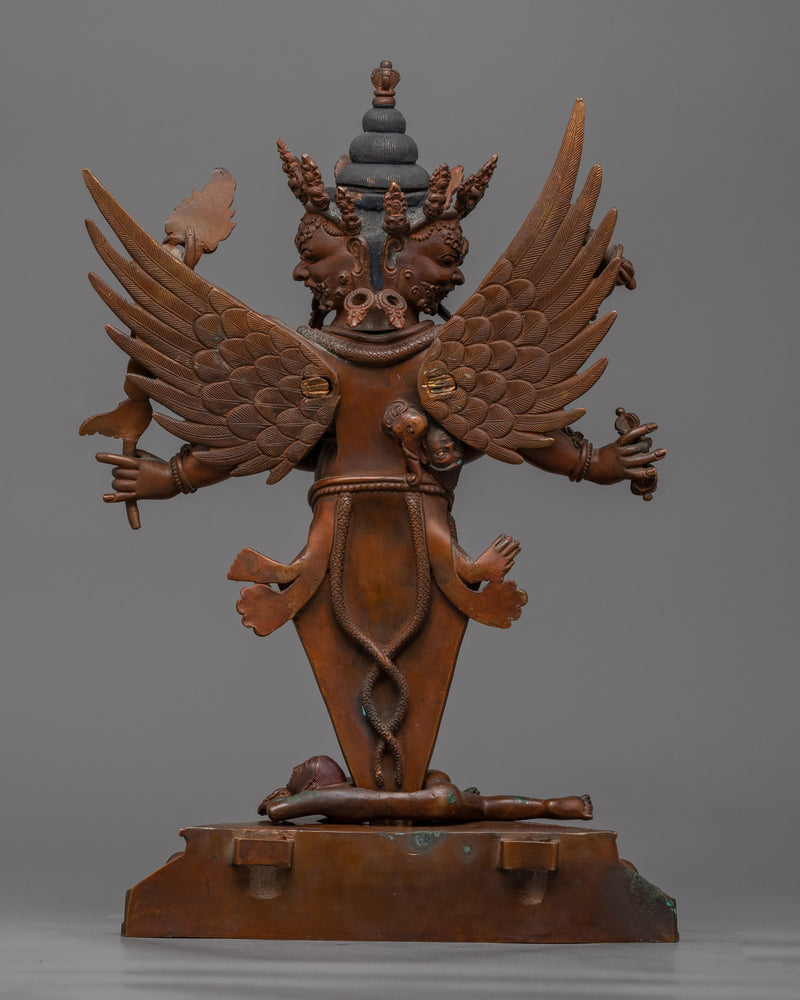 Wrathful Vajrakilaya in Oxidized Copper | Divine Ferocity of Mahakala