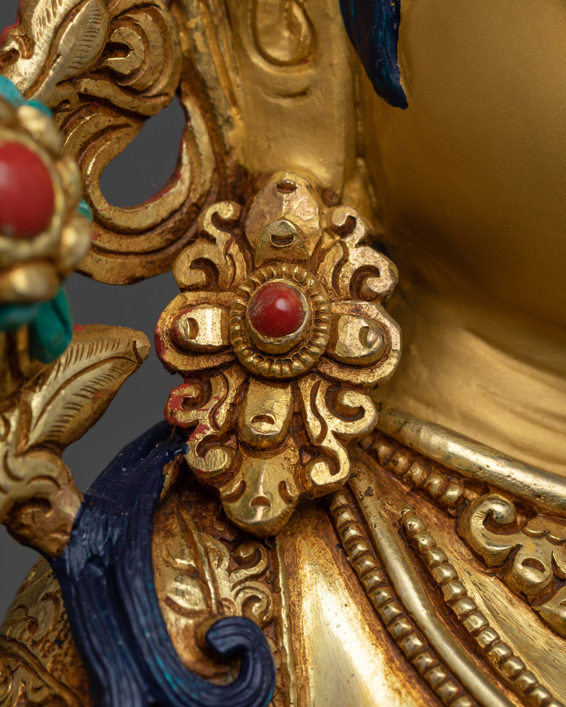 Mother Green Tara in Gold Gilt Sculpture | Luminous Compassion