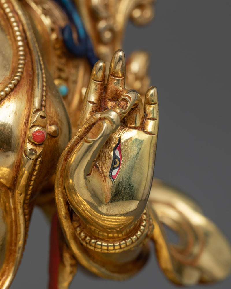 Mother White Tara Gilt Sculpture | Beacon of Healing and Serenity