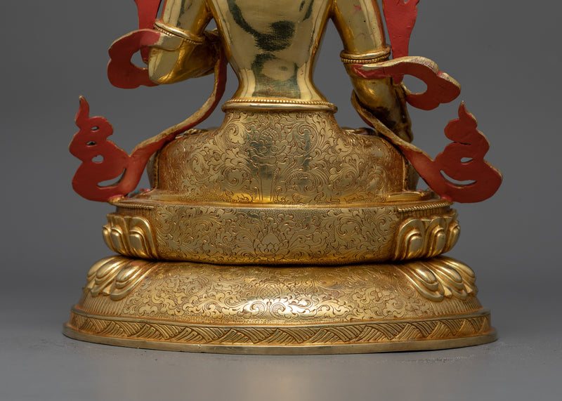 Mother White Tara Gilt Sculpture | Beacon of Healing and Serenity