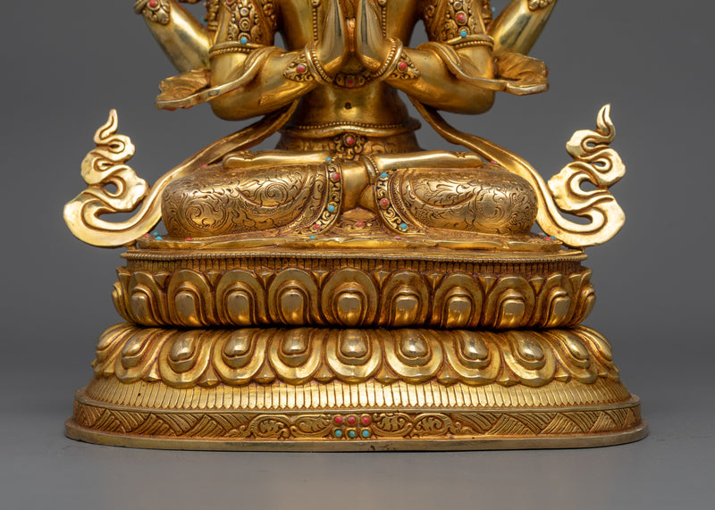 Compassionate Chenrezig Statue | Embodiment of Infinite Love and Mercy