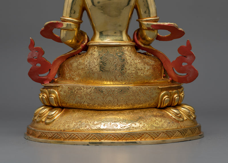 Divine Copper Sculpture of Amitayus | Fountain of Eternal Life and Vitality