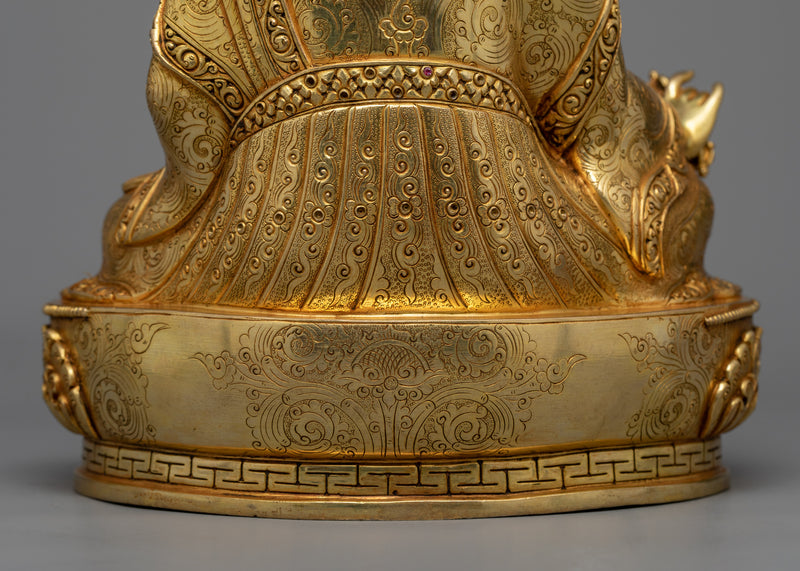 Sculpture of Guru Rinpoche | Sanctum of Wisdom | 24k Gold Gilded