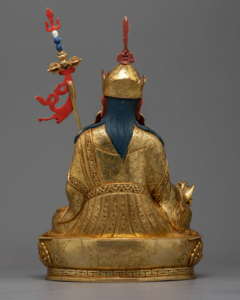 Sculpture of Guru Rinpoche | Sanctum of Wisdom | 24k Gold Gilded