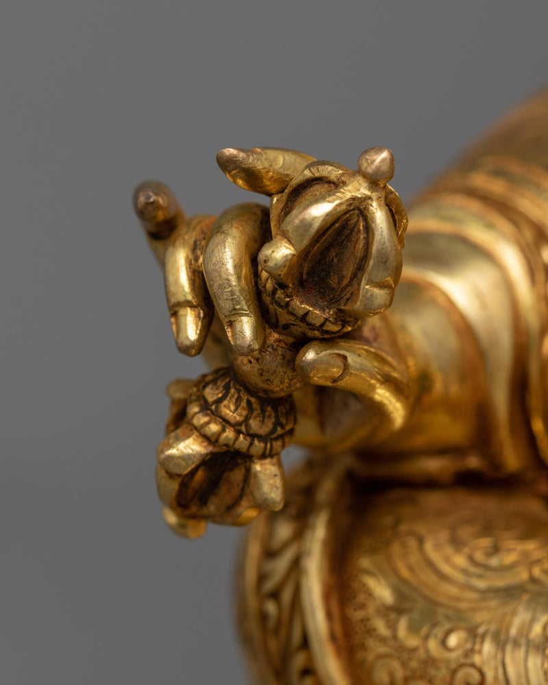 Sculpture of Guru Rinpoche | Sanctum of Wisdom | 24k Gold Gilded