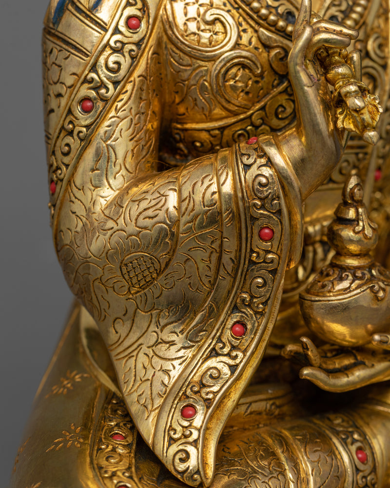 Copper Statue of Guru Rinpoche | Divine Illumination