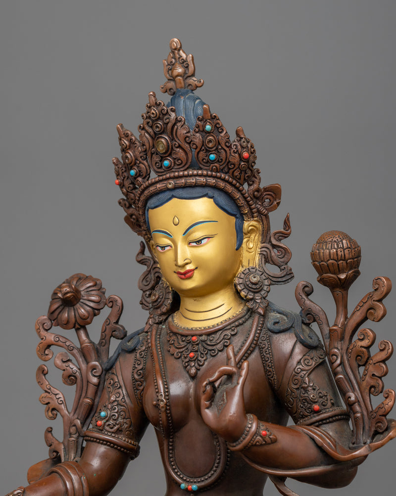 idol of green-tara