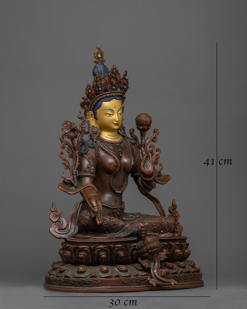 idol of green-tara