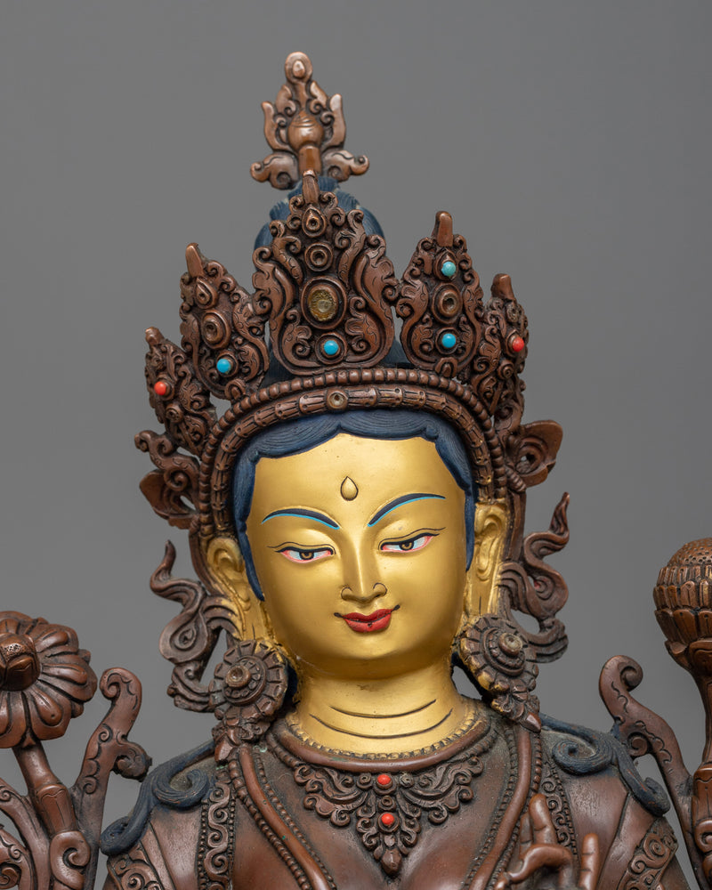 idol of green-tara