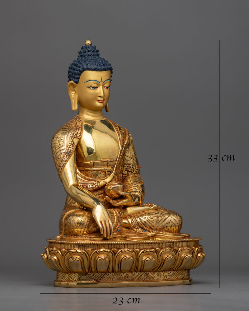 Buddha shakyamuni copper sculpture