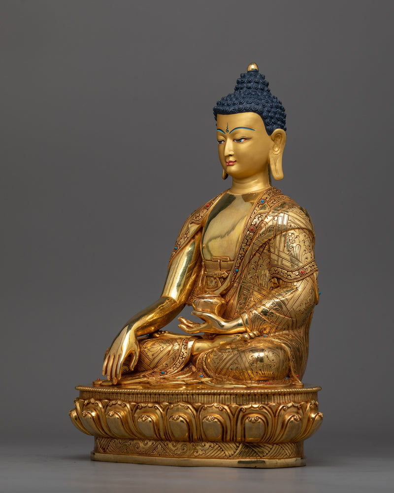 Buddha shakyamuni copper sculpture