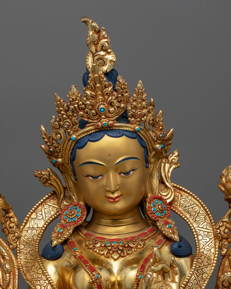 mother green tara beautiful sculpture