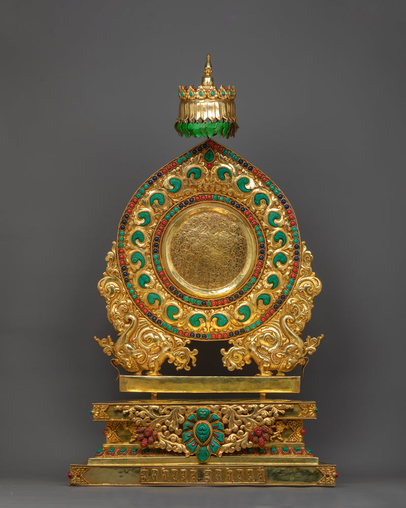 Dzambhala The Buddha of Wealth | Seated on a Gemstone Decorated Throne