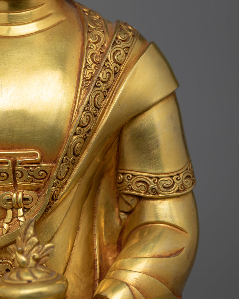 The Guru Medicine Buddha in 24K Gold Radiance | Healing Light