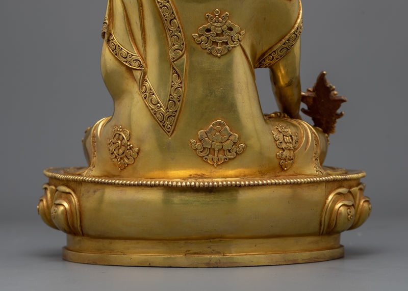 The Guru Medicine Buddha in 24K Gold Radiance | Healing Light