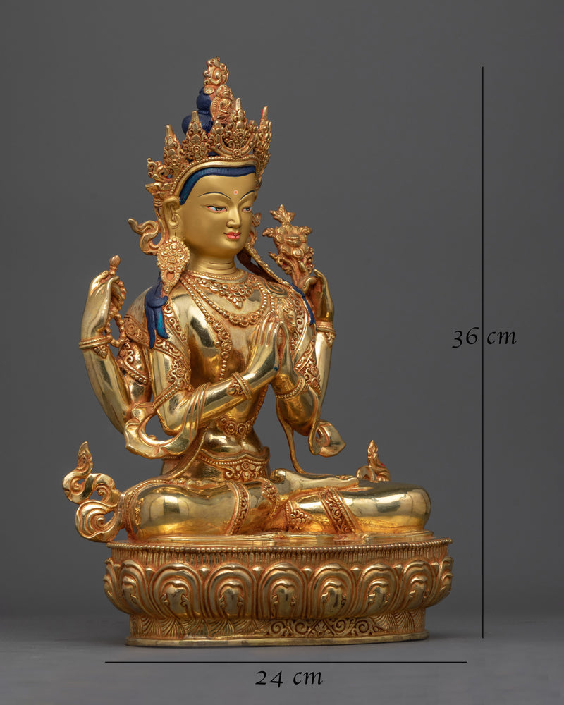 chenrezig sculpture for buddhist shrine