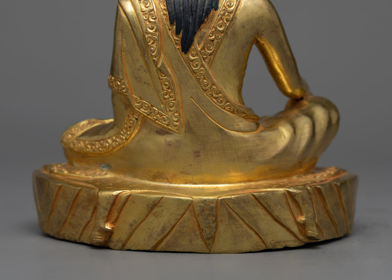 Marpa, Milarepa, Gampopa Set in Gilded Harmony | The Lineage of Enlightenment