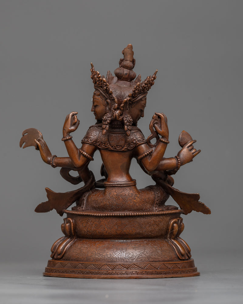 The Vasu Dhara Sculpture in Timeless Copper | Abundance in Oxidation