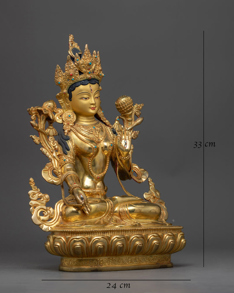 white-tara-copper-sculpture