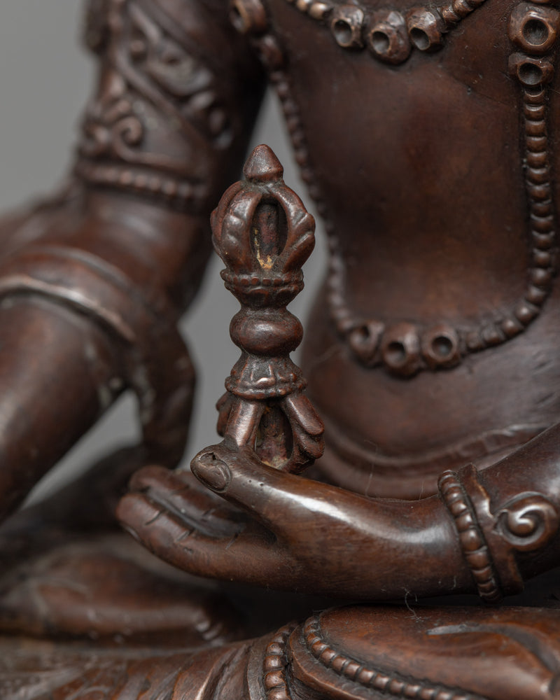 Buddha Mitrugpa in Oxidized Copper | Serene Guardian