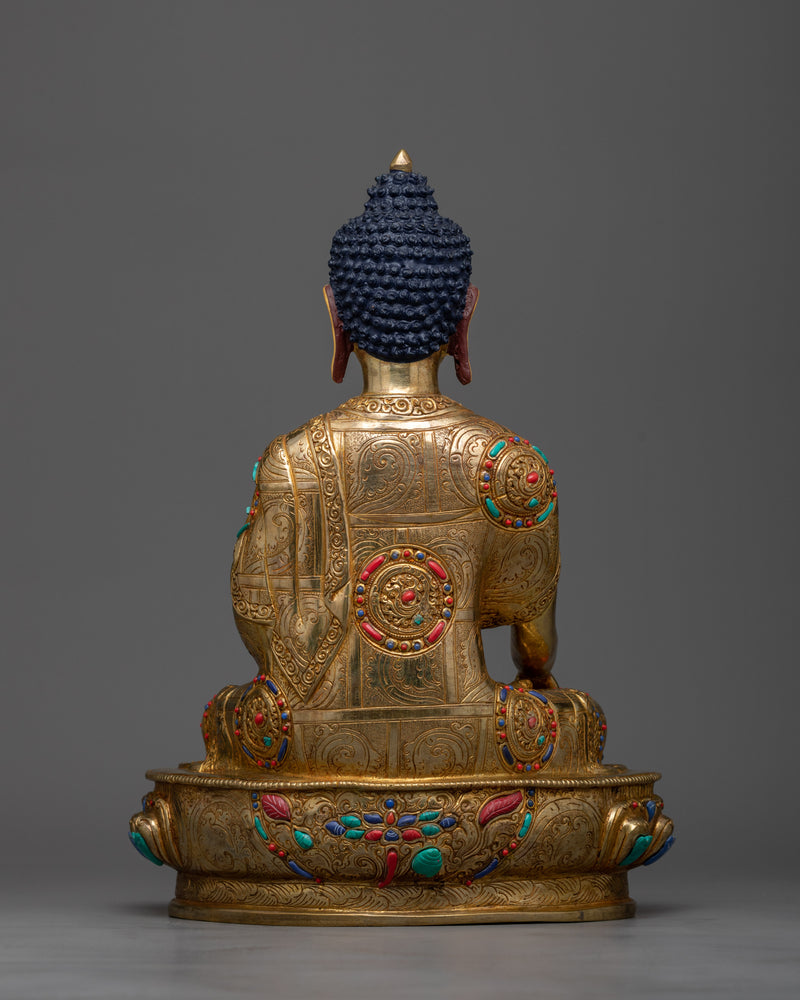 Shakyamuni Buddha Statue in 24K Gold | Beacon of Enlightenment