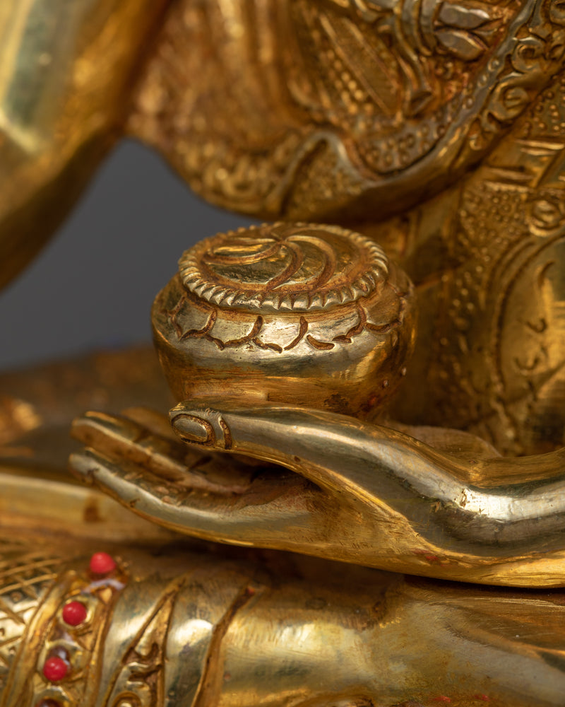 Shakyamuni Buddha Statue in 24K Gold | Beacon of Enlightenment