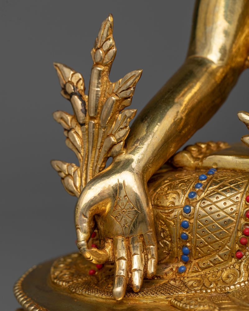 The Buddha of Medicine Bhaisajyaguru in 24K Gold | Sanctuary of Healing