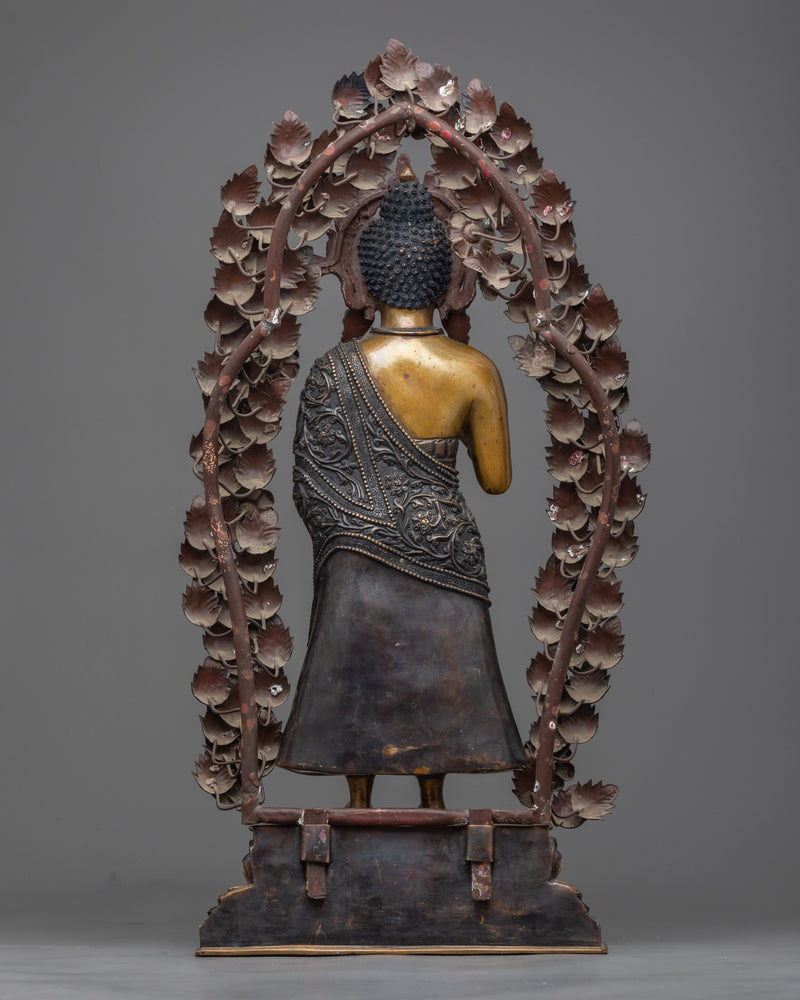 Dipankara Buddha Sculpture in Oxidized Elegance | The Herald of Light