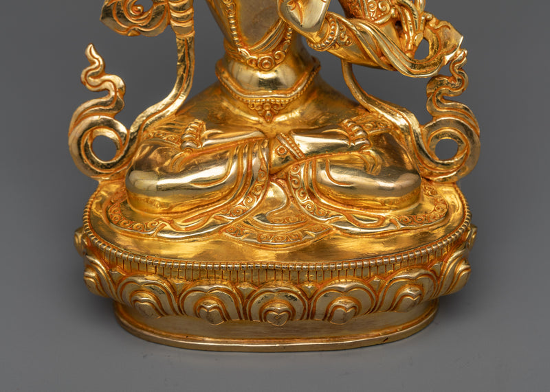 Manjushri Bodhisattva Sculpture | Traditional Nepalese Artwork