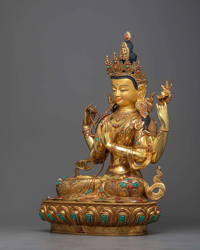 statue of chenrezig bodhisattva