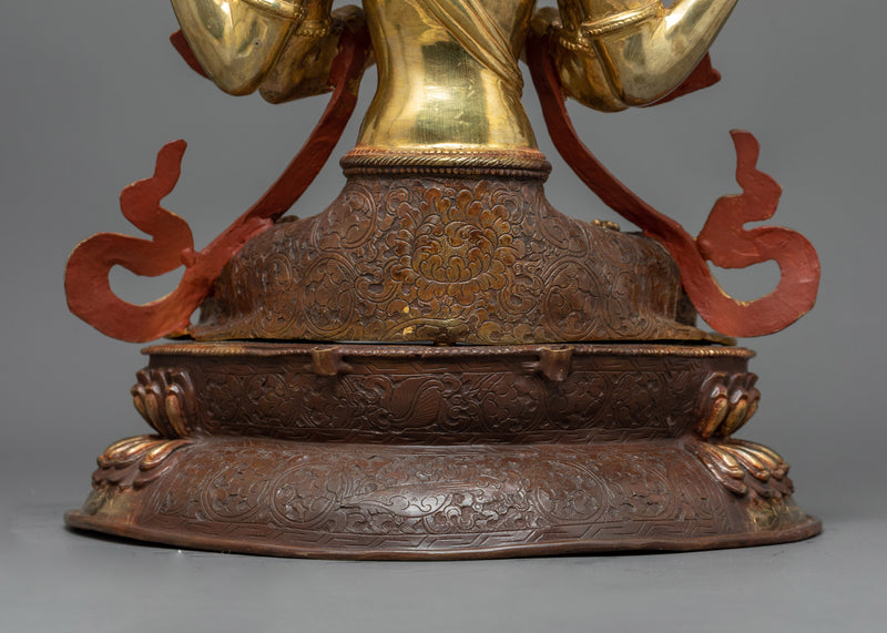 The Majestic Chenrezig Bodhisattva Idol | Himalayan Buddhist Artwork