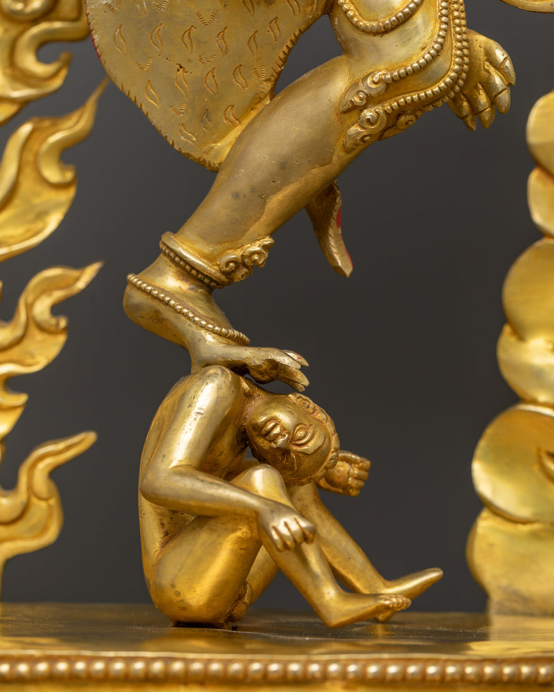 Premium Garuda Sculpture in 24K Gold | Himalayan Hand-crafted Statues