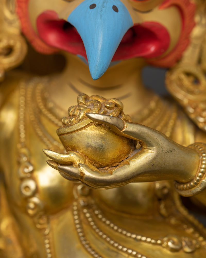 Premium Garuda Sculpture in 24K Gold | Himalayan Hand-crafted Statues