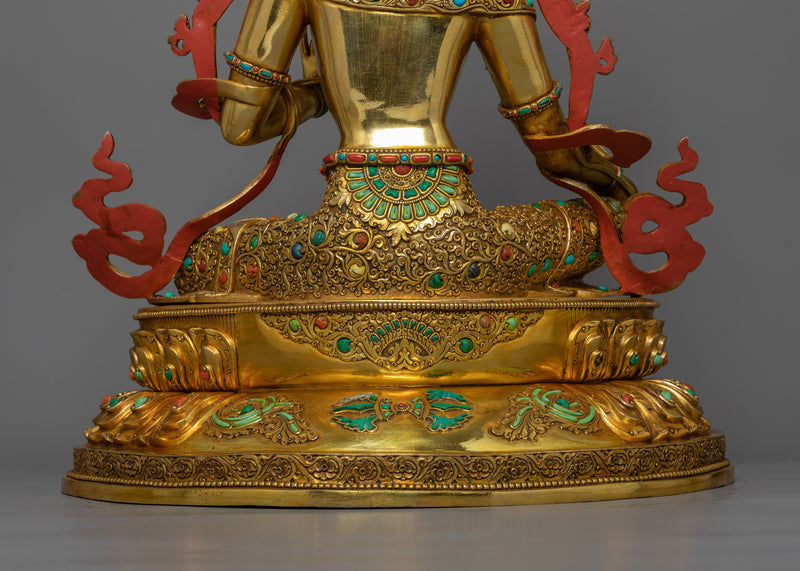 Shyama Tara Idol Adorned in 24K Gold | Nepalese Traditional Craftsmanship