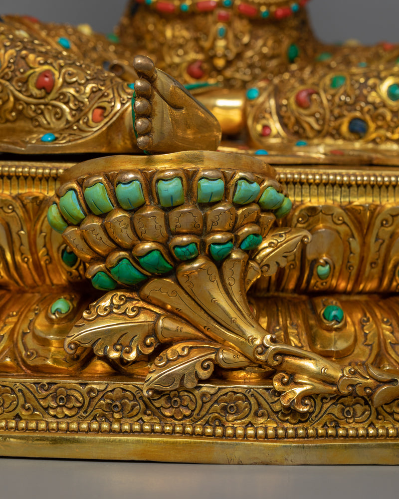 Shyama Tara Idol Adorned in 24K Gold | Nepalese Traditional Craftsmanship