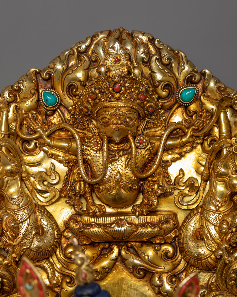 Shyama Tara on Shrine and Majestic Crown | Adorned in 24K Gold and Spirituality