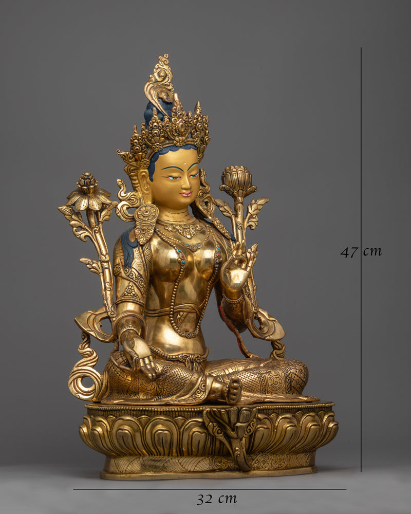 copper green-tara-sculpture