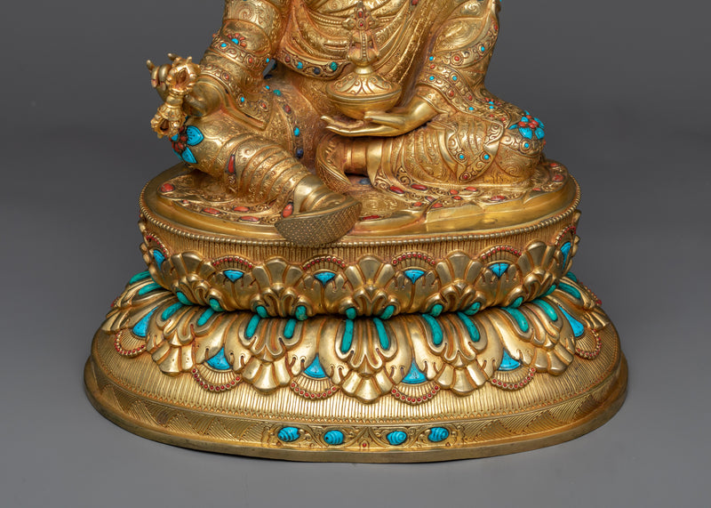 Copper Guru Rinpoche Sculpture | Sacred Enlightenment | Nepalese Artwork