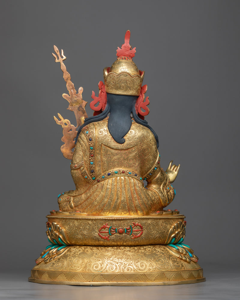 Copper Guru Rinpoche Sculpture | Sacred Enlightenment | Nepalese Artwork