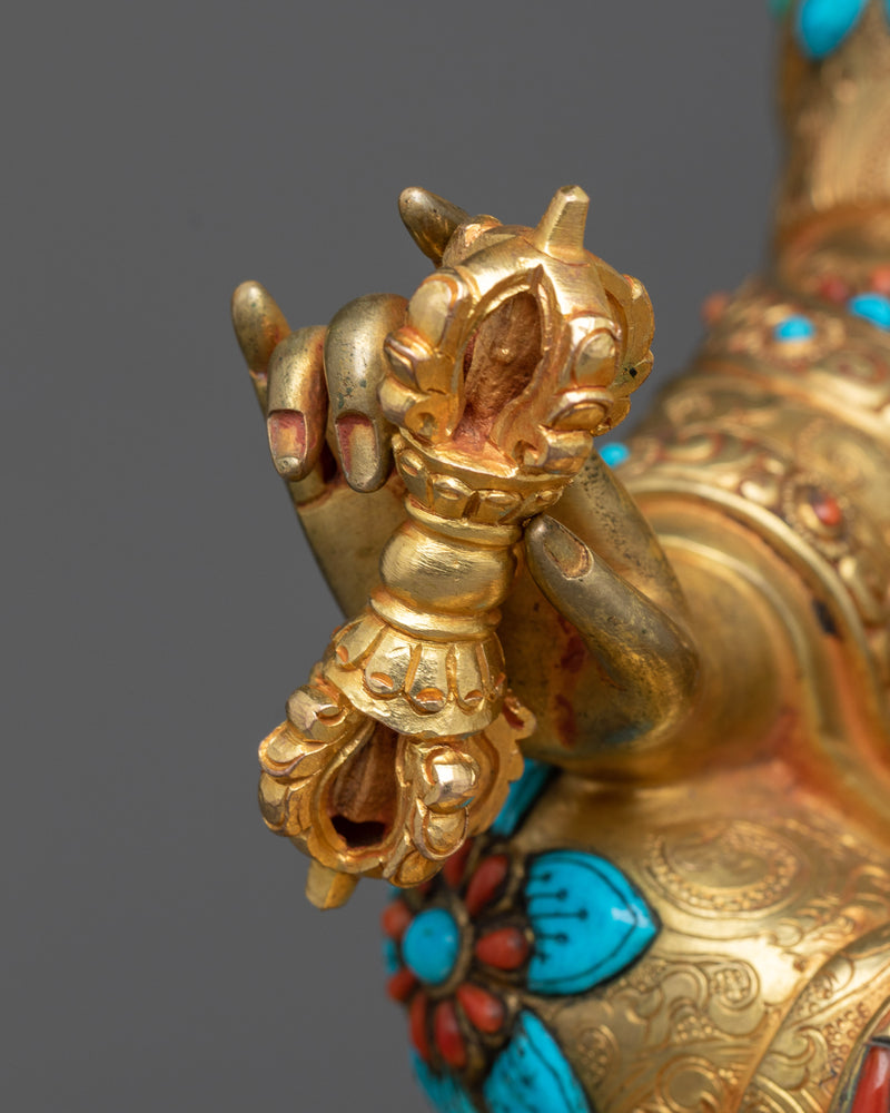 Copper Guru Rinpoche Sculpture | Sacred Enlightenment | Nepalese Artwork