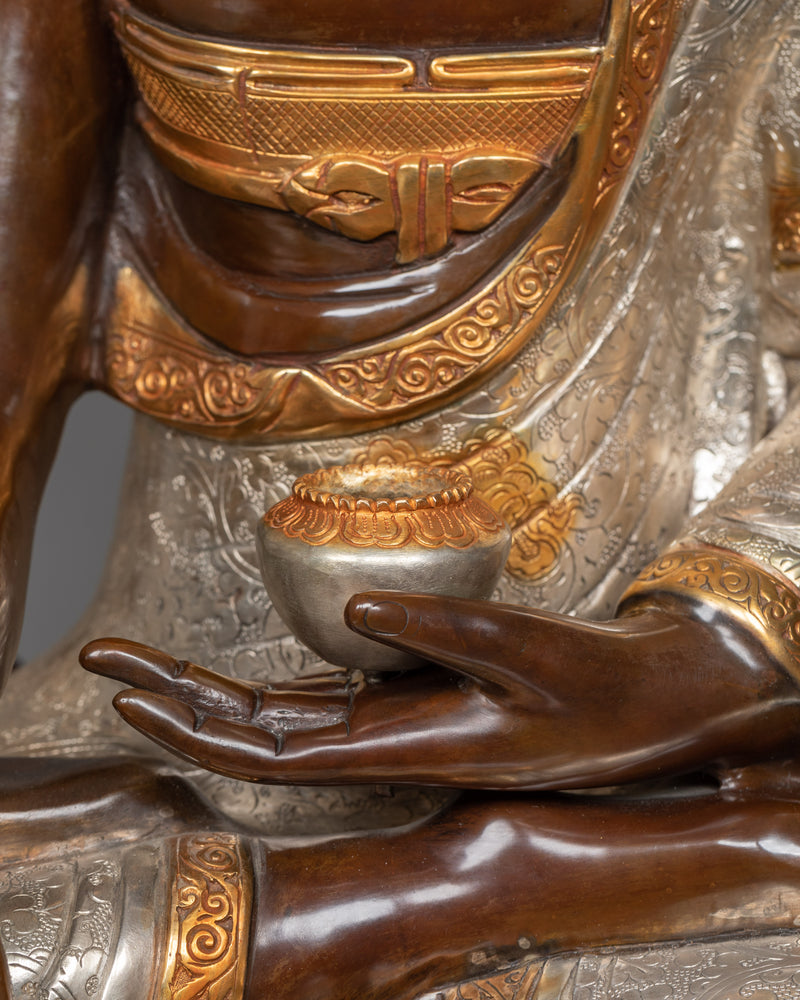 Shakyamuni Buddha on Throne Copper Statue | Majestic Enlightenment