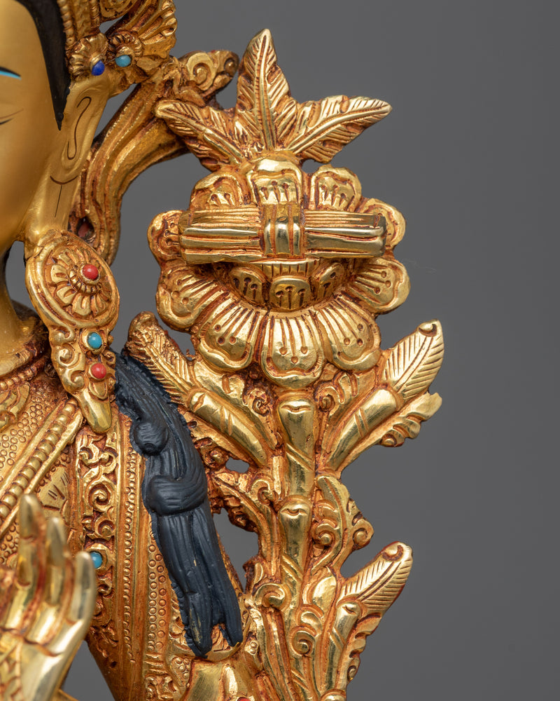 Copper Statue of Manjushri | Wisdom's Flaming Sword